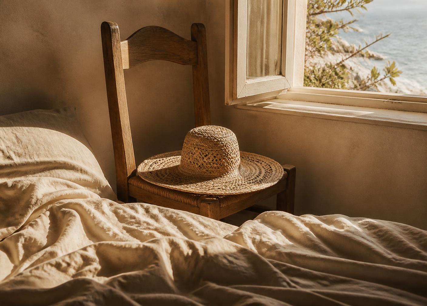 A quiet desk with notebooks in morning light